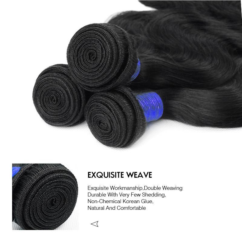 Body Wave Bundles Human Hair Brazilian Natural Black Hair Weave 4 Remy Human Hair Bundles Deals for Black Women Hair Extensions