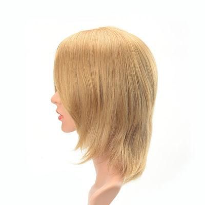 Short Natural Straight Blond High Quality European Virgin Hair Jewish Human Hair Wig