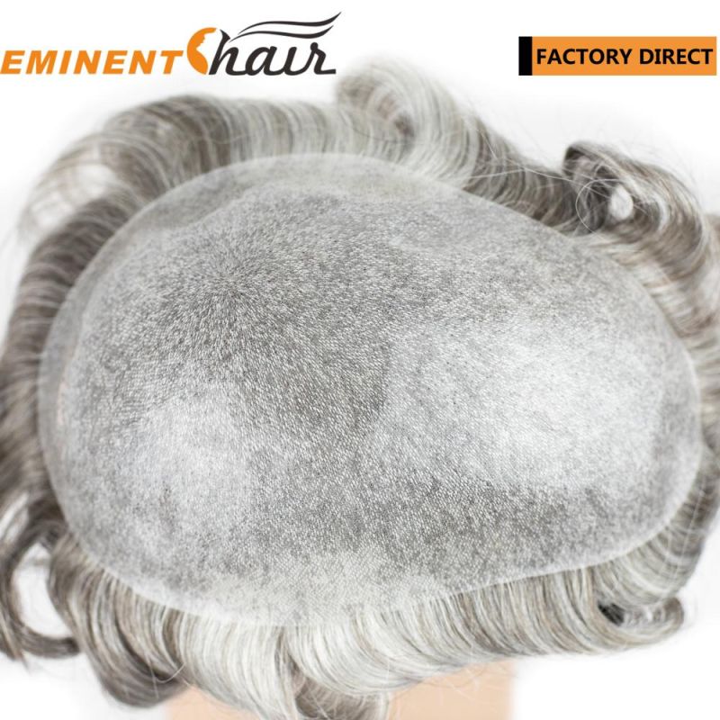 Factory Direct Custom Full Skin Base Men′ S Toupee