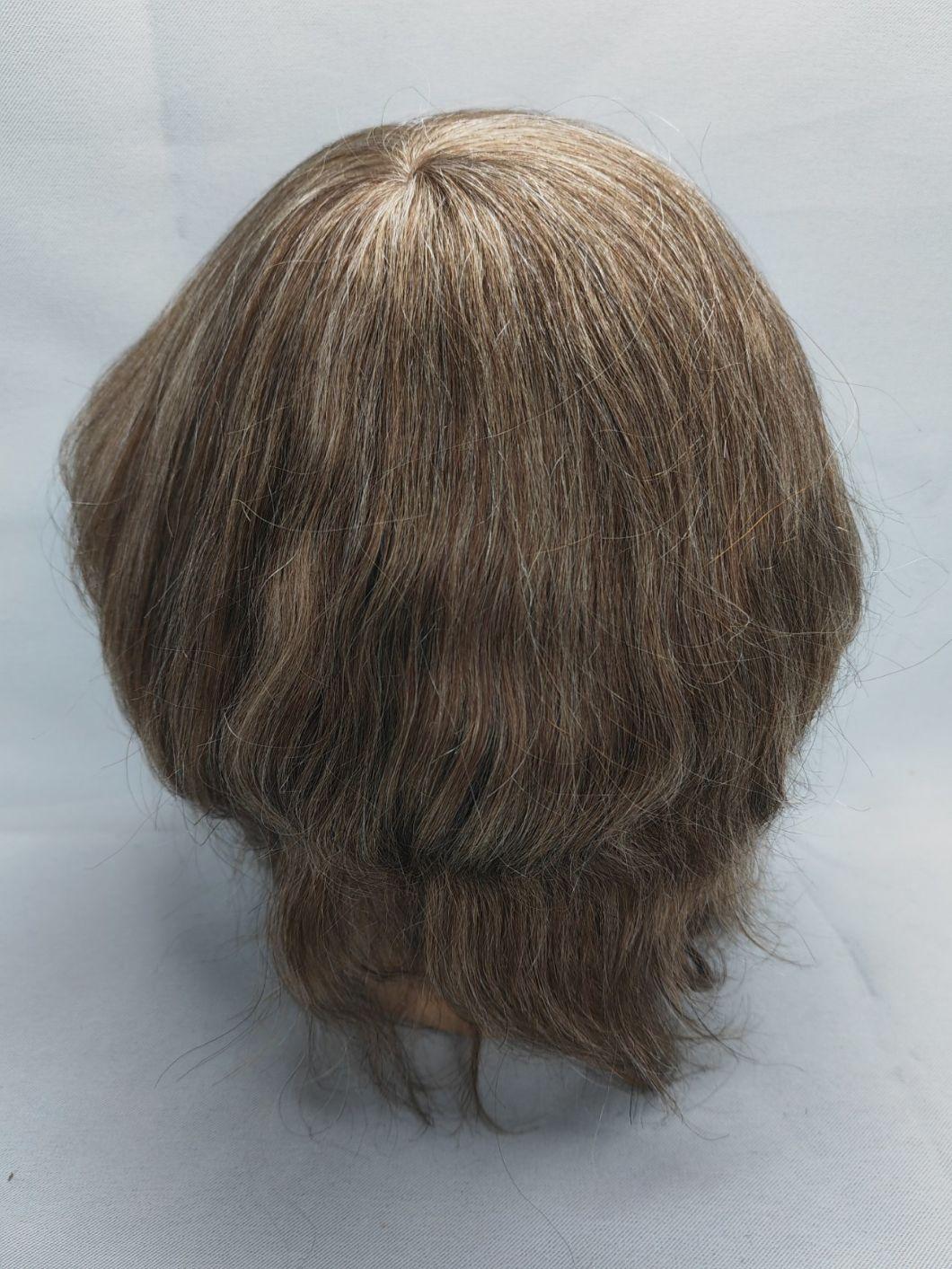 2022 Best Comfortable Custom Made Clear PU Base Injection Toupee Made of Remy Human Hair