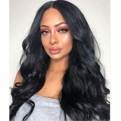 Kbeth Fashion 360 Degree Lace Frontal Wigs 100% Body Wave China Human Hair Wigs Wholesale for Black Women 150% Density Natural Black Color