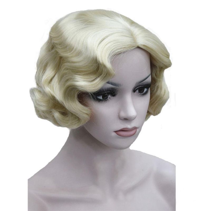 Lace Front Flapper Hairstyles Wig for Women Finger Wave Retro Style Short Human Hair Remy Brazilian Wig Cosplay
