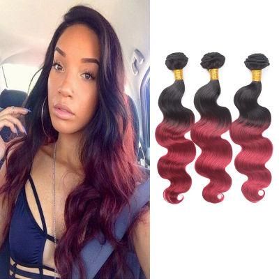 Cheap Price Ombre Color Peruvian Human Hair Body Wave 18inches