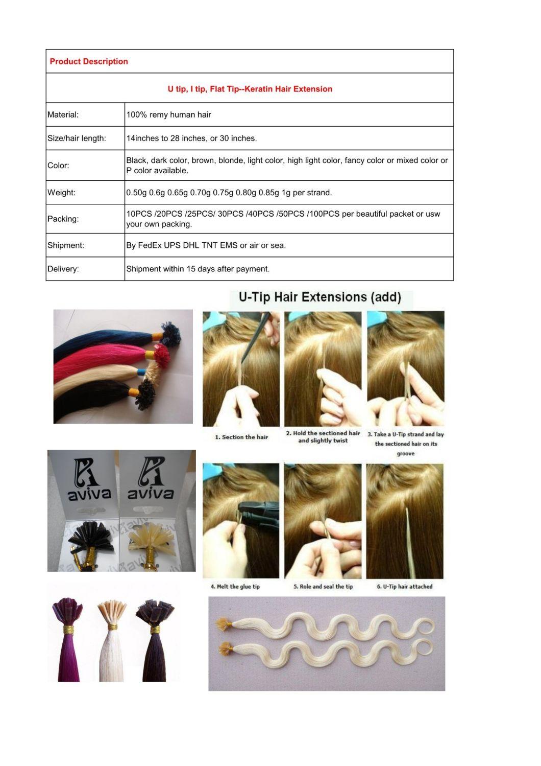 Nail Hair Extension U Tip Hair Extensions