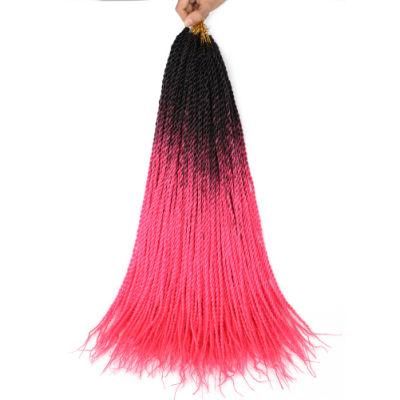 Synthetic Hair Extensions Braids Senegalese Twist Crochet Braiding Ombre Pink
