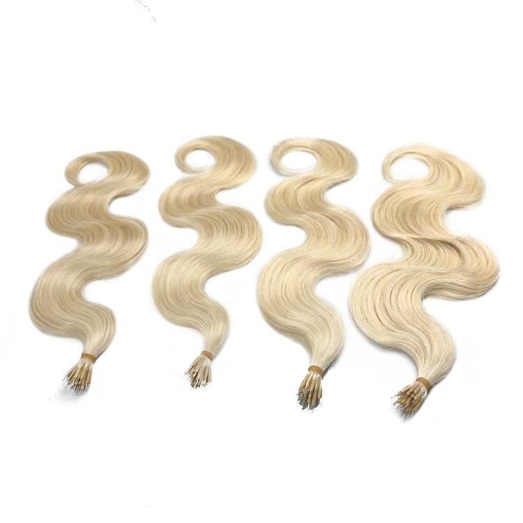 12A Body Wavy Nano Rings Human Hair Extension Remy Virgin Hair Weave