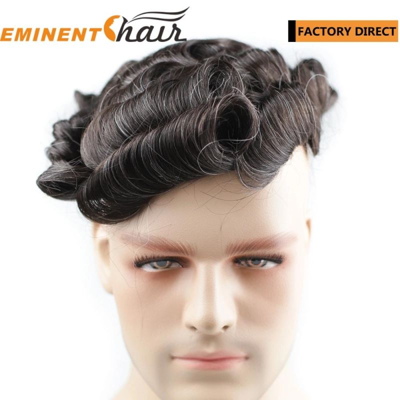 Factory Direct Silk Mono Indian Hair Men′s Toupee
