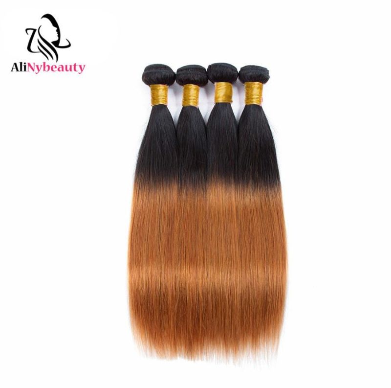 Peruvian Natural Straight Virgin Hair Color 1b/30 Hair Weft