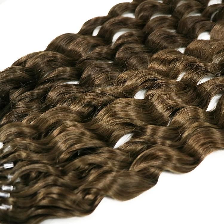 European Cuticle Aligned Micro Ring Loose Wave Hair Extension Human Hair