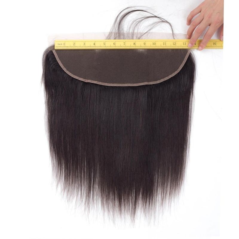 20 Inch Brazilian Straight Hair 13X4 Lace Frontal Free Closure Natural Color Remy Human Hair