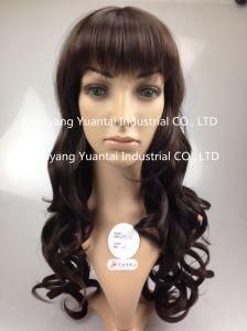 Fashion Wavy Synthetic Hair Wig for Woman Dyeable / Human Hair Feeling