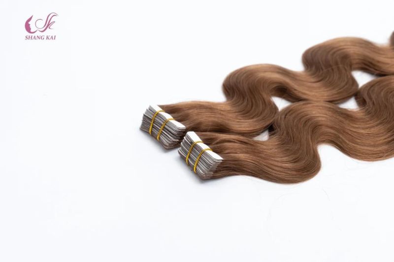 100%Human Hair European Remy Tape Hair Extensions Natural Hair