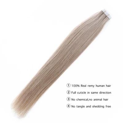 20 Inch Tape Hair Extension Straight Skin Weft Remy Human Hair Ombre Color Light 2.5g/PC Virgin Hair
