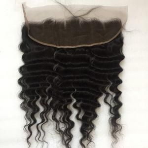 Brazilian Human Hair Lace Top Frontal 13*4 Deep Wave Lace Frontal