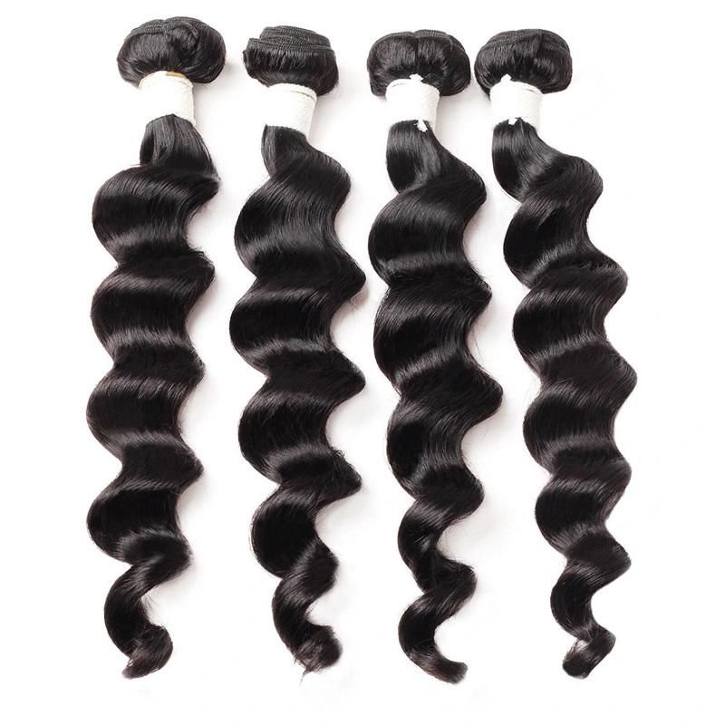 Wholesale Non Remy Loose Deep Wavy Human Hair Bundles Virgin Hair Weft