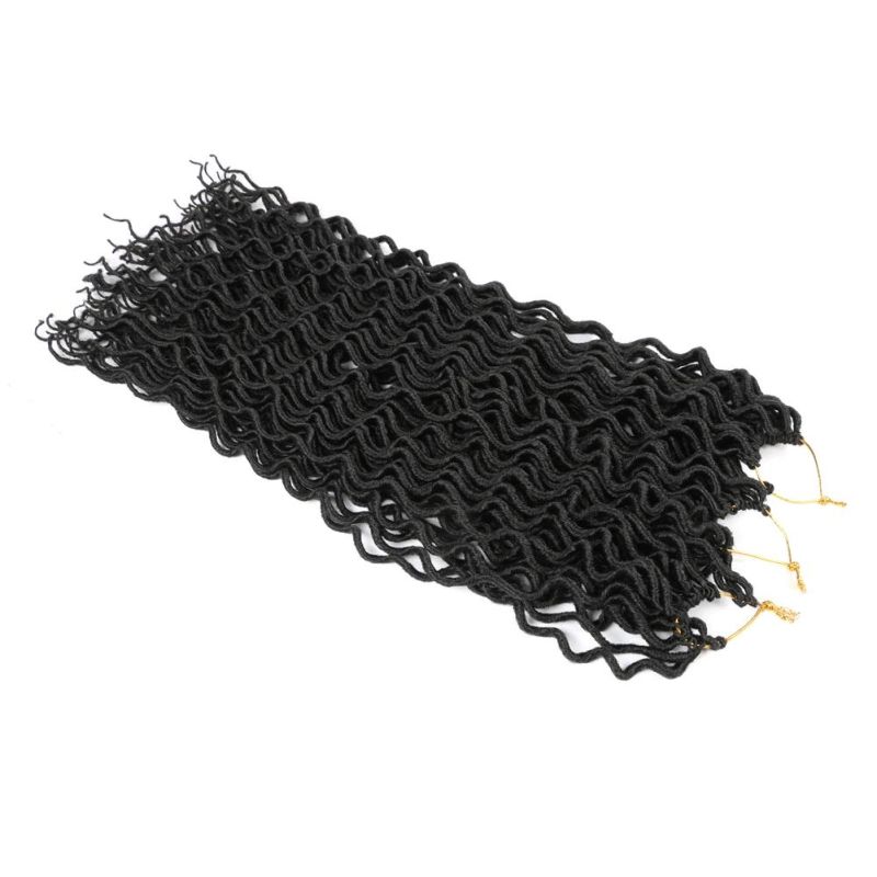 18 Inch 24 Strands Gypsy Deep Curly Faux Locs Synthetic Ombre Dreadlock Crochet Braid Hair Extensions