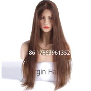 4# Brazilian Virgin Hair Lace Front Wigs Silk Straight Hair