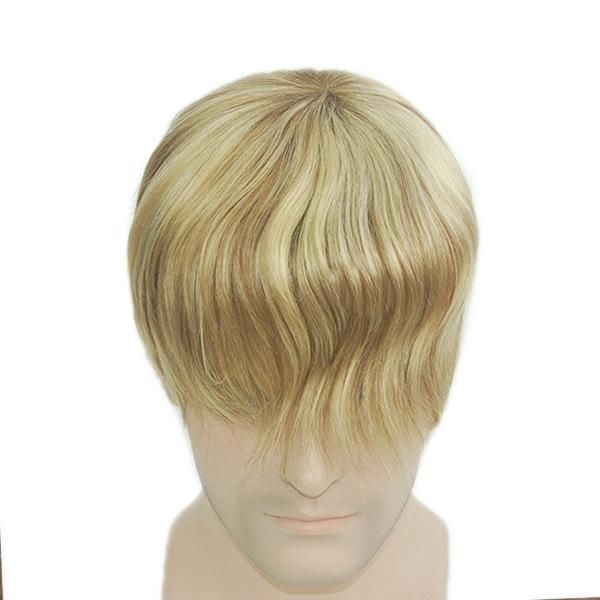 Mono with PU Coating Around Fashion Highlight Color Human Hair Wig
