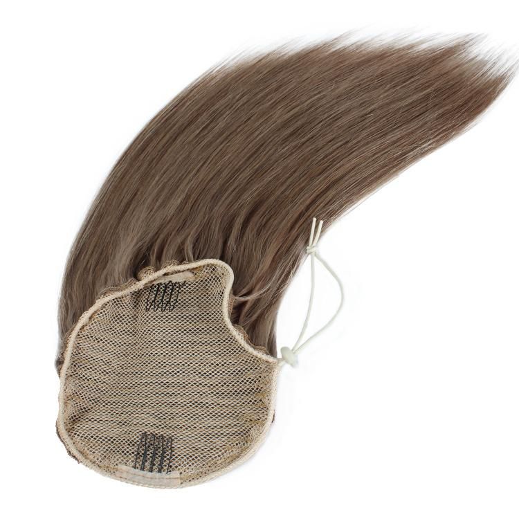 Wholesale Straight Natural Human Hair Drawstring Ponytail Hair Extension