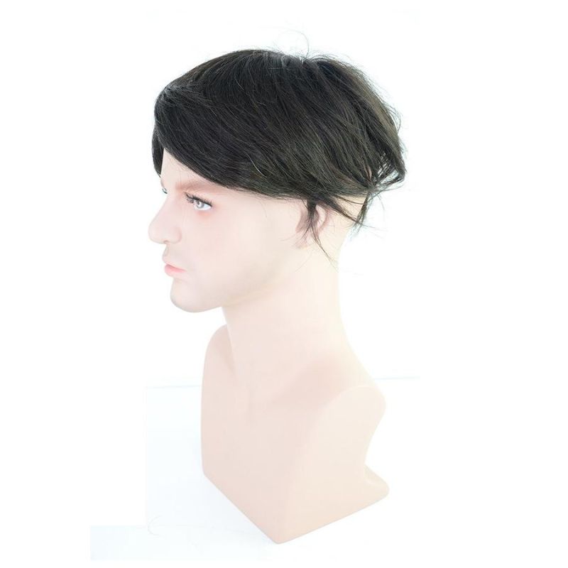 Angelbella Natural Hairline Toupees Human Hair Swiss Lace Men Toupee