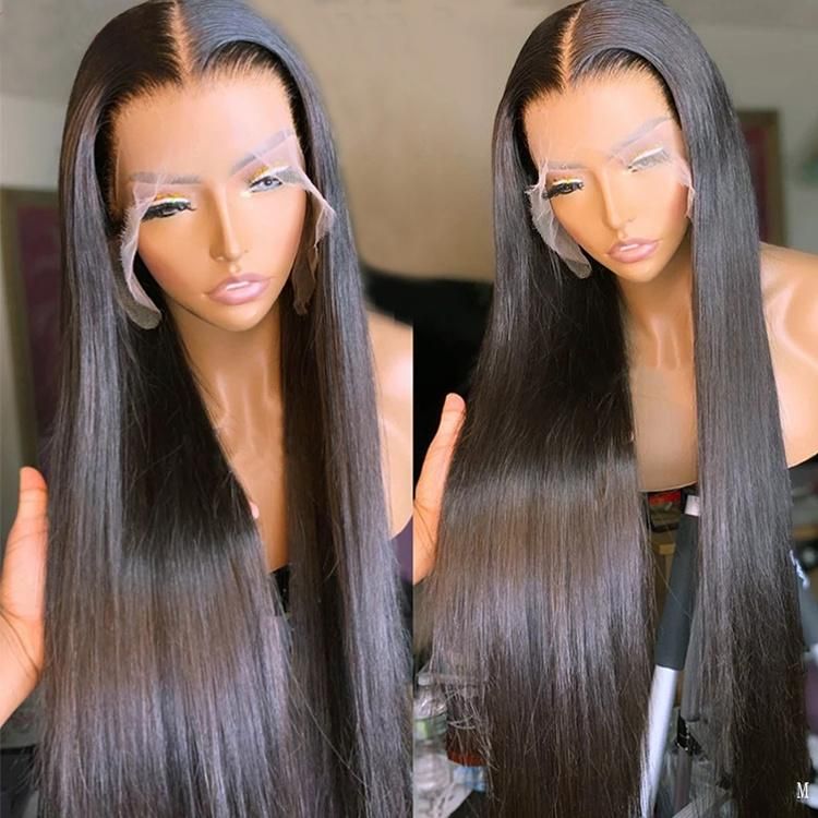 Alinybeauty Drop Ship Top Brazilian Human Full Lace Wig for Black Women, Wholesale Cheap Straight Human Hair Wigs, 360 Lace Frontal Wig