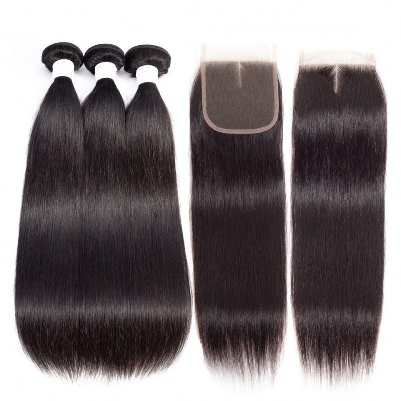 Kbeth Bundles with Toupee for Black Women 100% Remy Human Hair Long Straight 22 24 26 30 Inch 4*4 5*5 6*6 Free Part Middle Part Lace Toupee Wholesale