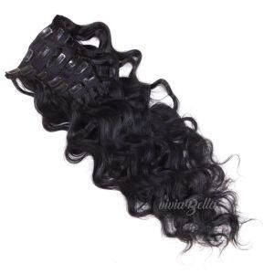 Natural Black Indian Body Wave Clip-in 100% Human Hair