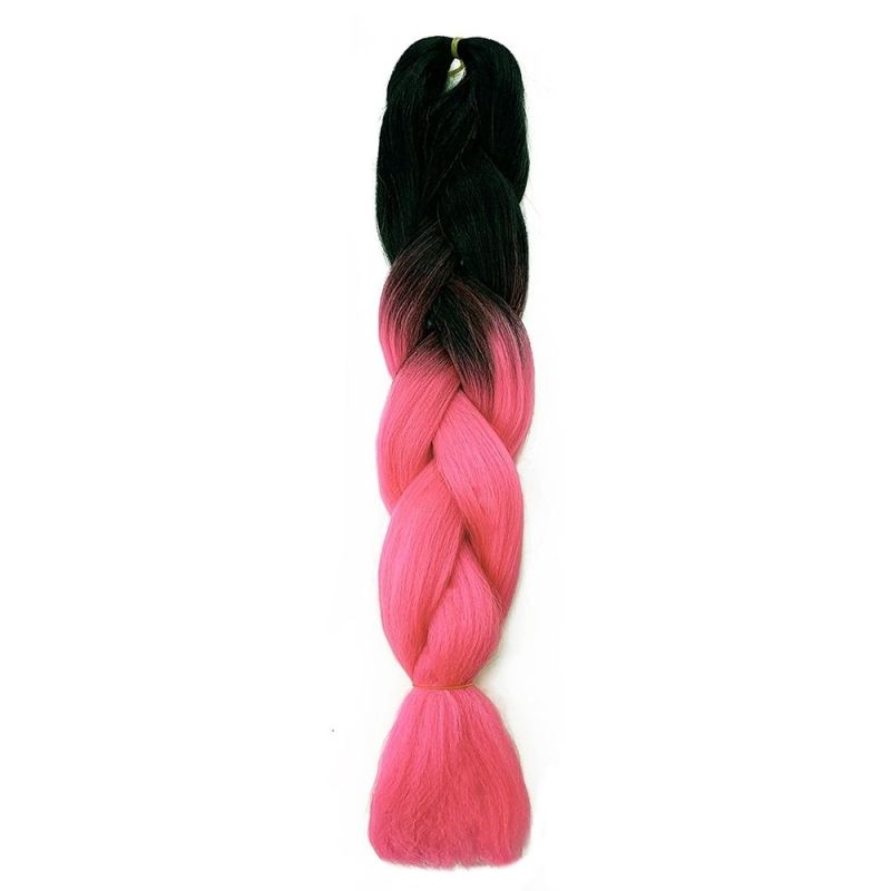 Kbeth Jumbo Crochet Braid 100g 24inch Pink Mood Braids for African Hair Synthetic Hair Extension Cheap Original Jumbo Braiding Hair Extensions in Stock