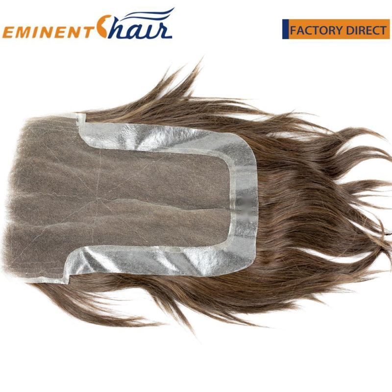 Custom Toupee French Lace with PU Sides and Back Hair System Eminent Hair