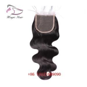 Brazilian Body Wave Lace Closure 4*4 Remy Human Hair Bleached Knots
