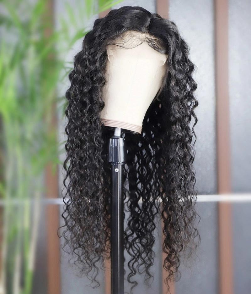 Factory Price High Quality 8A Brazil Human Hair Water Wave Wig 150% 13*4 Remy Hair Wig
