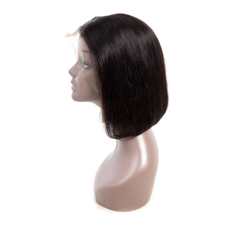 Brazilian Virgin Hair Glueless Short Bob Wig Straight Human Hair Wigs 12 Inch