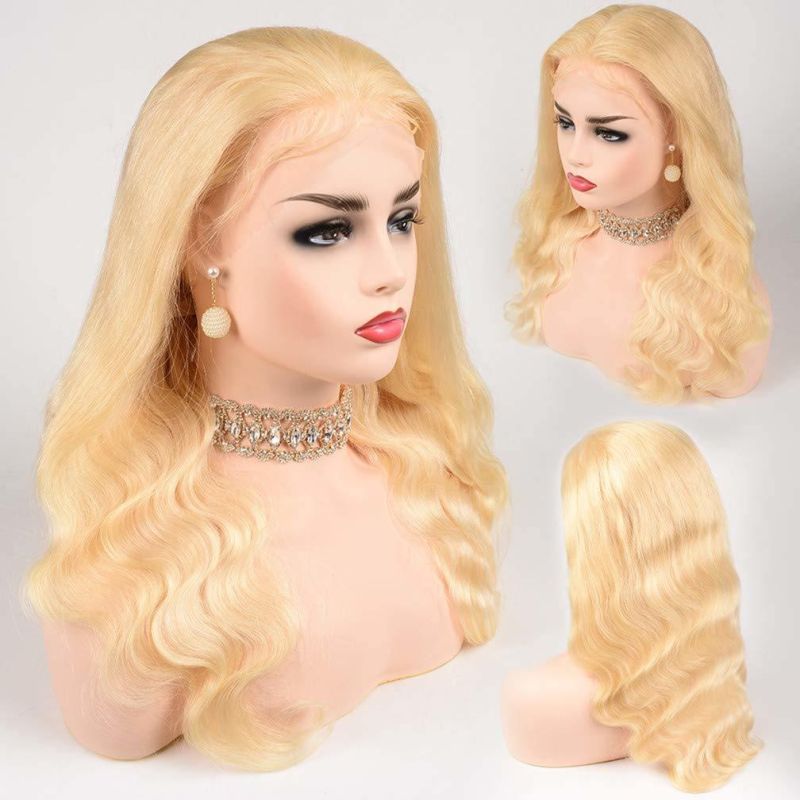 Blonde Body Wave Wigs Brazilian 613 Body Wave Lace Front Human Hair Wigs for Black Women 20 Inches