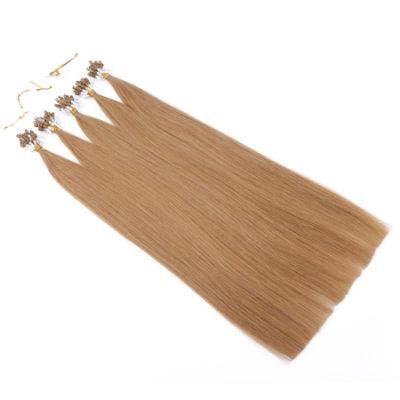 Hair for Woman 16&quot;-24&quot; Machine Made Remy Micro Loop Ring 100% Human Hair Extension 100s/Pack Bead Links
