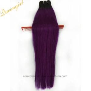 Hot Sale Double Drawn Natural Straight Ombre Remy Peruvian Hair Weft