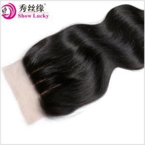 Middle/Three Part 4&quot;X4&quot; Virgin Vietnamese Human Hair Body Wave Silk Base Swiss Lace Closure