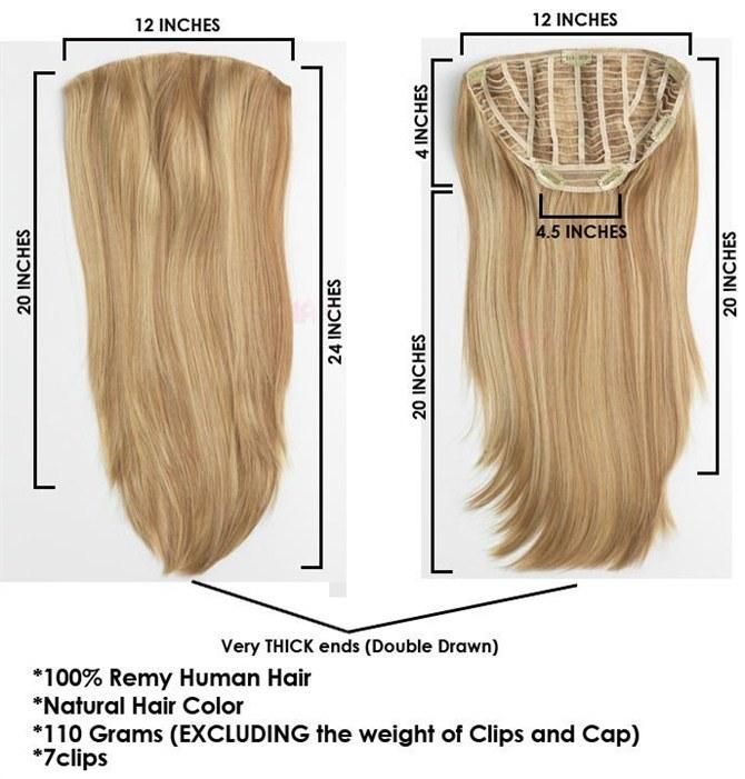Clip in Hair Extension Virgin Hair Clip on Hair Extensions (AV-HW00-18)
