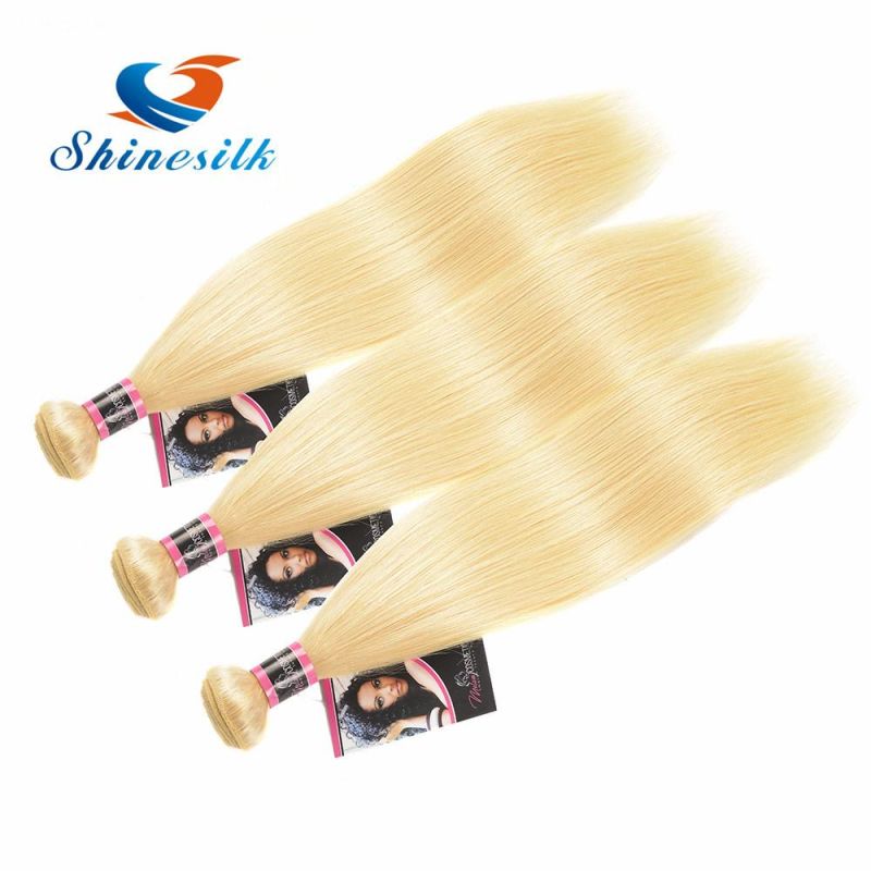 Women Hair Color #613 Ombre Blonde Hair Bundles 3PC 8inch-26inch Straight Hair Brazilian Remy Human Hair Extensions
