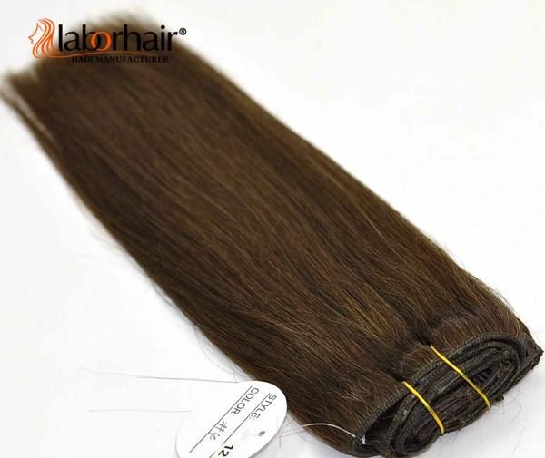 Indian Remy Light Brown Color Human Virgin Hair Extension Lbh 051