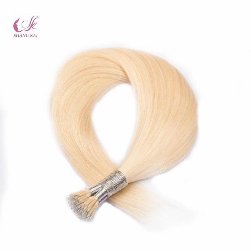 Best Quality 100% Natural Hair Full Cuticle Russian Ponytail Hair Nano Rings Natural Hair