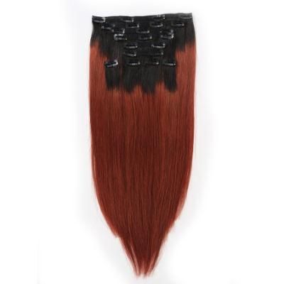 Hot Sale Wholesale Price 1A Quality Indian Virgin Remy Straight Thick Full Head Clip in Hair Extension