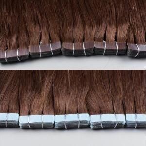 Brown Hair Extension 40PC/Set Skin Weft Tape Hair in Transparent Glues