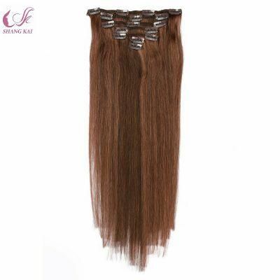 7PCS Double Weft Double Drawn Clip in Remy Human Hair Extensions for White Women