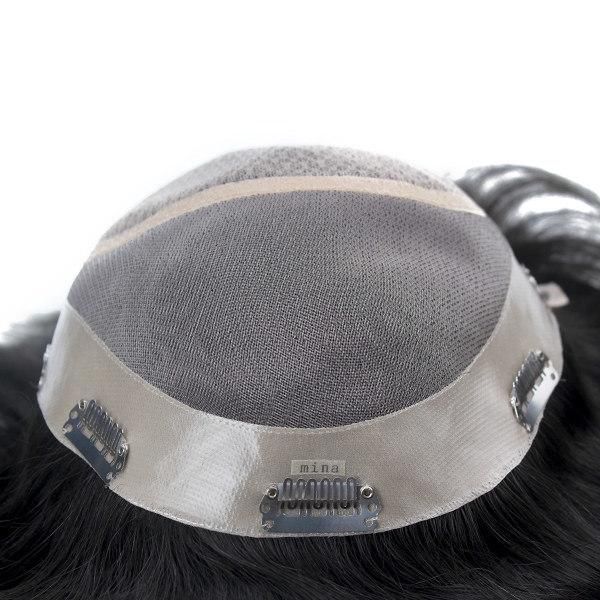 Lw4397: Durable Fine Mono Toupee with Natural Silk Top