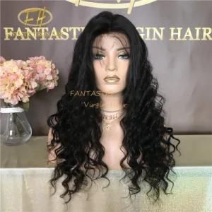 Natural Color Brazilian/Indian Virgin/Remy Human Hair Full/Frontal Lace Wig with Exotic Wave
