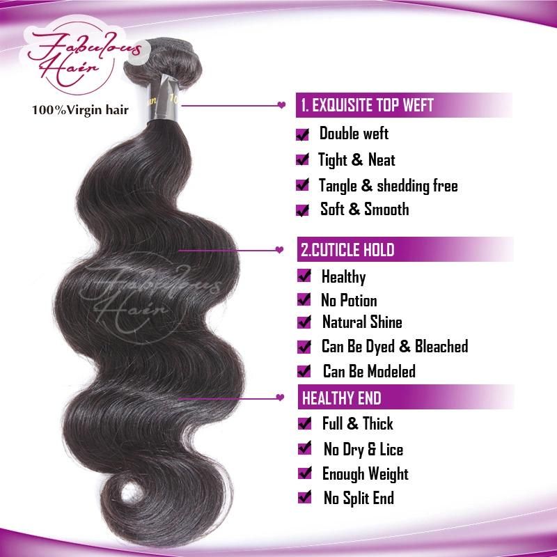 Wholesale Body Wave 12A Brazilian Natural Human Hair Extensions