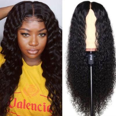 Wholesale 10A Kinky Curly Virgin Brazilian Lace Frontal Human Hair 150% Density Pre Plucked with Baby Hair Wigs 18&quot;