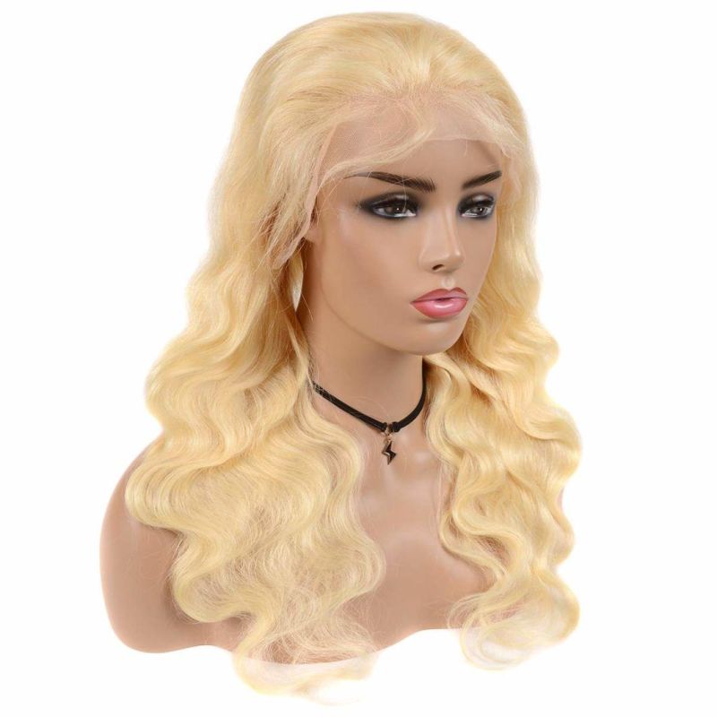 Human Hair 613 Blonde Lace Front Wigs Body Wave with Baby Hair for Black Women 18 Inch