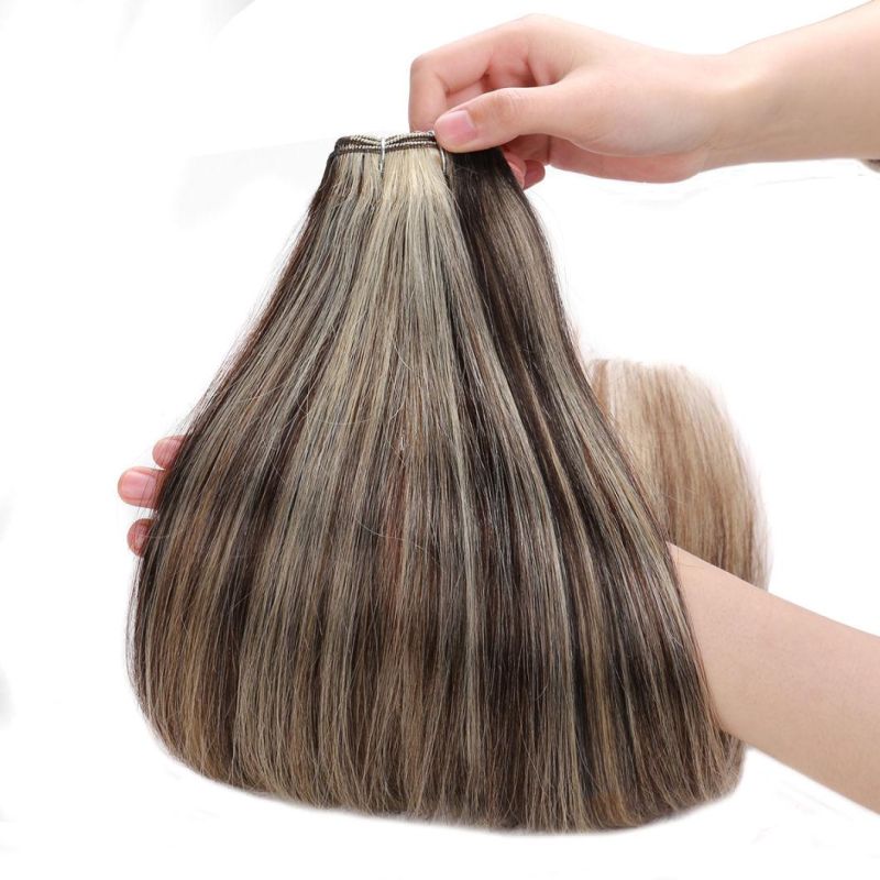 Factory Wholesale Hair Weft Machine Piano P6 613# Color Straight Weave Human Hair