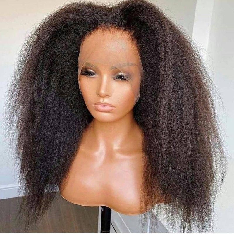 12A Grade 13X6 HD Lace Long Wigs for Black Women Kinky Straight Lace Front Wig